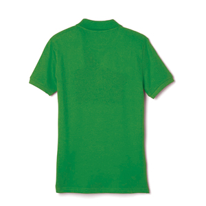 Polo à manches courtes vert pour femme Harry Johnson Production, 100 % coton tricoté, couleur unie, coupe classique, 2026 - Product Image 3