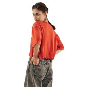 2025 New Style Summer <b>T</b> <b>Shirt</b> for Women Casual Young Ladies' Custom Short Sleeve Crew Neck Tees High Quality Comfortable Button - Product Image 5