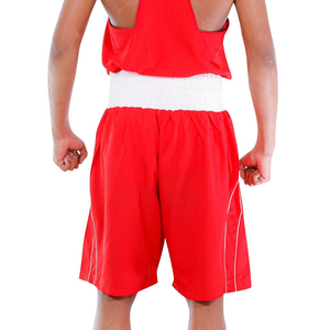 Men's <b>Red</b> Wrestling Singlet Set <b>Halter</b> <b>Neck</b> Sleeveless Breathable Polyester Shorts Elastic Waist Adult Sports Wear - Product Image 6