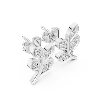 Pendientes de Moissanita Facetada de Plata de Ley 925 Pura, Chapados en Oro Rosa/Oro/Plata, Hechos a Mano y Certificados para Mujer - Product Image 5