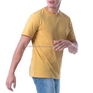 Camisetas de Verano Casuales de Alta Calidad para Hombre, de Punto, de Algodón y Fibra de Bambú, de Color Sólido, Cuello Redondo, Talla Grande - Product Image 2