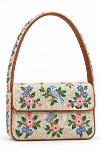 Bolso de mano con cuentas estilo bohemio para mujer, con borlas y lentejuelas de leopardo, para uso diario, con cierre de solapa y correa única, diseño Tropical Garden - Product Image 6