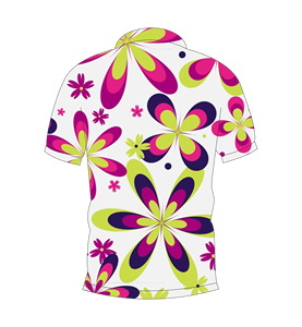 Men’s <b>White</b> Retro Floral Print <b>Polo</b> Shirt Short Sleeve Casual Summer Fashion Golf Tee - Product Image 5