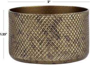 Support de bougie chauffe-plat en métal moleté doré antique, décoration de table de luxe pour la maison, les mariages et les événements, vente en gros - Product Image 2