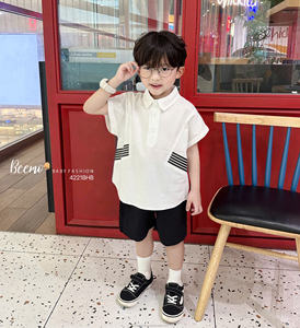 Tenues pour bébés de haute qualité, ensembles décontractés d'été pour garçons, ensembles élégants de polo + short, ensembles pour enfants, ensembles de vêtements pour tout-petits - Product Image 1