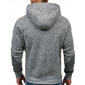 Sudadera con capucha y cremallera para hombre, 100% algodón, bordada, para gimnasio, deportes, informal, ropa de abrigo para invierno - Product Image 1