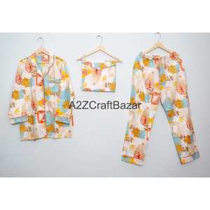 Camisa de Mujer Estilo Bohemio Romántico con Estampado Floral, 100% Algodón, Mangas Largas, Cuello Camisero, Cierre con Cordón, Transpirable, de Secado Rápido y Suave - Product Image 4