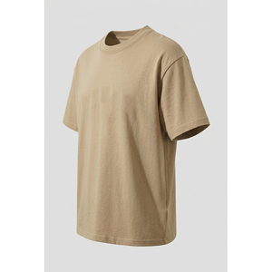 Men's <b>Henly</b> Cotton Short Sleeve Stand Collar T-Shirt Solid Color Regular Fit Casual Wear Teal Green - Product Image 2