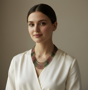 Collar Étnico con Cuentas de Turmalina para Mujer - Product Image 4