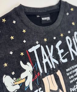 Camisetas de Hombre Estilo Deportivo, Personalizadas, Manga Corta, 220gsm, 100% Algodón Orgánico, Corte Holgado, con Pedrería y Estampado - Product Image 4