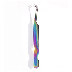 Pince à cils professionnelle pour extensions de cils, pointe en fibre courbée pour isolation des cils 896 - Product Image 3