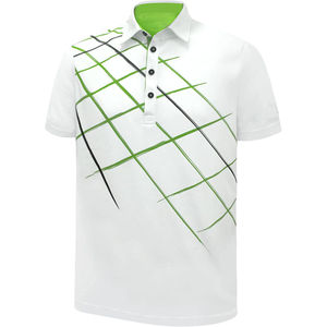 Chemises polo fabriquées au Pakistan, couleur bleue, chemises polo vierges pour hommes, chemises classiques pour la pratique du golf, en vente - Product Image 3