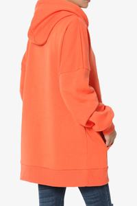 <b>Women</b> Long Hooded <b>Cardigan</b> Sweatshirt Printed Design Winter Fleece Casual Streetwear Oversized <b>Longline</b> Fit Full Sleeve Zip - Product Image 2