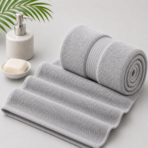 Hospital Use Eco-Friendly Organic Cotton Jacquard Weave Quick-Dry Water Absorbent Sand-Free Adult Bath Towels-Wholesale OEM - Product Image 3