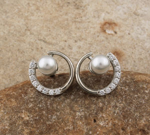 Pendientes de Plata de Ley 925 con Madreperla Natural para Mujer, Joyería de Lujo con Alto Brillo, Regalo - Product Image 3