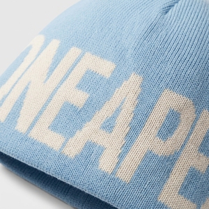 Herren Hellblaue ONEAPEX Beanie-Mütze Gestrickte Wintermütze mit Umschlag Unisex Streetwear-Mütze mit Individuellem Logo Großhandel Mode-Accessoire - Product Image 6