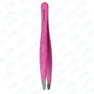 Instrumento de belleza profesional al por mayor, pinzas clásicas para cejas con punta inclinada, pinzas de precisión de acero inoxidable duradero. - Product Image 5