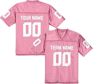 Camiseta de Fútbol Americano Personalizada, Uniforme de Equipo Rosa, Juvenil y Adulto, Transpirable, de Secado Rápido, Proveedor de Impresión OEM - Product Image 1