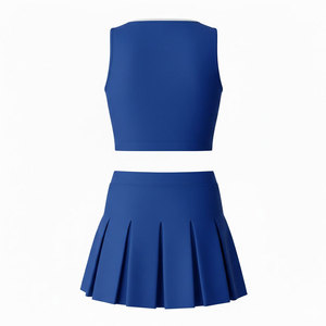 Conjunto de Top y Falda de Uniforme de Animadora, Ropa Deportiva Elástica de Poliéster y Spandex, Colores y Logotipo Personalizados para Equipos, Proveedor al por Mayor de Fábrica OEM - Product Image 3