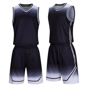 Ensemble d'uniformes de basketball personnalisés par sublimation pour hommes et jeunes, maillots et shorts d'entraînement en tissu mesh respirant, haute qualité - Product Image 4