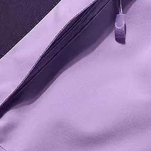 Chaqueta Cortavientos Unisex con Capucha y Bloques de Color Morado, Cierre de Cremallera y Bolsillos Delanteros, Ropa Deportiva de Otoño - Product Image 4