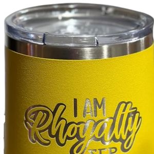 I Am Rhoyalty 12oz Wine Tumbler Insulated Stainless Steel Stemless <b>Cup</b> <b>Reusable</b> Sorority Style Hot Cold Beverage Drinkware - Product Image 4