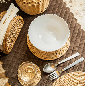 Sous-plats et dessous de plat en rotin BOHO, tapis de cuisson et de boisson, 400 mm, pour table de cuisine moderne - Product Image 6