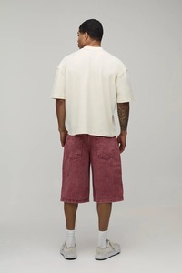 mens drop shoulder oversized <b>tshirt</b> boxy fit loose heavy cotton streetwear <b>tshirt</b> custom printing supplier - Product Image 6