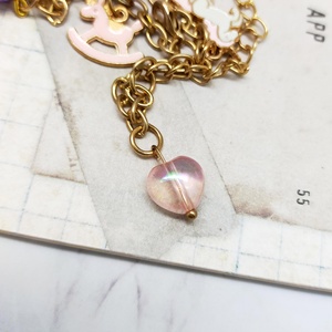 Bracelet Licorne Accessoires Cœur Arc-en-ciel Coloré Perles Décoratives pour Remise de Diplôme, Fêtes et Usage Quotidien - Product Image 4