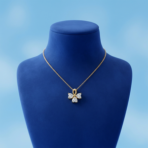 Luxury <b>Solid</b> 18k and 14 k <b>Gold</b> Diamond <b>Pendant</b> Certified Natural Diamonds Romantic Bridal Wedding Jewelry - Product Image 3