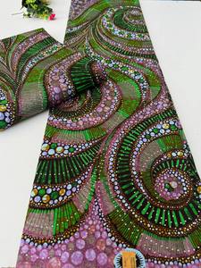 ผ้าพิมพ์ลายแอฟริกันคุณภาพสูงจากไนจีเรียและผ้าฝ้ายอังการาสำหรับตัดเย็บเสื้อผ้าแอฟริกาใต้ - Product Image 6