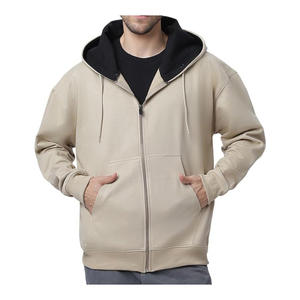 Sweat à capuche zippé pour homme de qualité supérieure, 100% coton, hiver, impression personnalisée OEM/ODM, MOQ, livraison rapide, service mondial - Product Image 1