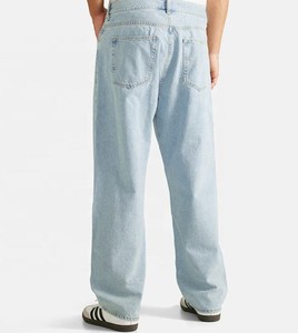 Jeans droits vintage pour homme, style streetwear, avec motif à pois, denim léger, tissu respirant et écologique, coupe décontractée - Product Image 5