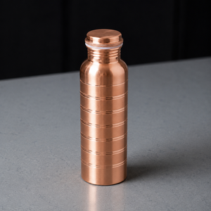 Engraved Pure <b>Copper</b> Water <b>Bottle</b> Polish Finished Metal <b>Drinking</b> <b>Bottle</b> for Home Gift gym Traditional Water Vessel Accessory - Product Image 4
