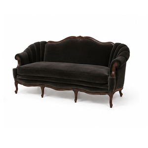 Sofá Clásico de Lujo de 3 Plazas en Madera de Teca Sólida, Mueble Vintage para Sala de Estar, Hotel, Villa o Apartamento - Product Image 6