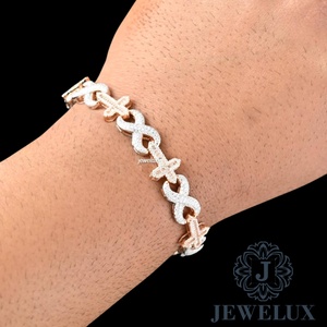 New Arrival Moissanite Tennis Bracelet Iced Out Hip Hop Jewelry <b>for</b> <b>Men</b> Women Custom Length Gold Plated <b>Silver</b> Chain Wholesale - Product Image 1