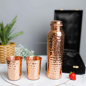 Authentic Handcrafted Copper <b>Bottle</b> Anti-Corrosion Coating 1L Capacity Gift Box Eco-Friendly Unisex Drinkware for Healthy - Product Image 4
