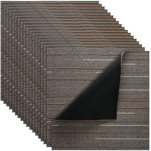 24 Pezzi di Piastrelle Modulari per Moquette 24x24 Pollici, Copertura Morbida Imbottita Senza Cuciture per Pavimenti Commerciali e Camere d'Albergo, 96 Piedi Quadrati/Pezzo, Tappeto Quadrato Riutilizzabile - Product Image 1