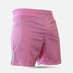 Shorts de sport noirs pour hommes, taille mi-haute, élastiques, séchage rapide, avec bande latérale, en tissu polyester tissé - Product Image 6