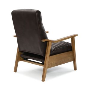 Fauteuil inclinable en bois brun bruni Asher - Product Image 3