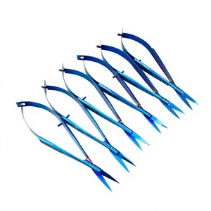 Customizable Gold Silver Combination Spring Scissor Curved Stainless Steel Metal Eyebrow Eyelash Grooming Sharp Beauty Ceramic - Product Image 2