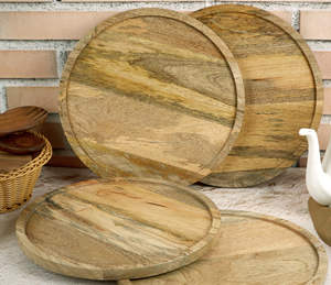 Assiettes de service en bois écologiques durables Elitely Premium Vaisselle la plus vendue pour une cuisine raffinée à la maison et au restaurant - Product Image 5