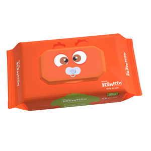 Lingettes humides nettoyantes sans eau pour la peau et les mains, en tissu non tissé de haute qualité à 80 % de rayonne, pour bébés, marque Vietnam Kinkin - Product Image 1