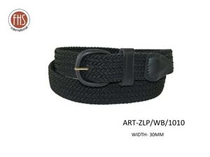 Cinturón Elástico Unisex de Alta Calidad de 35 mm en Tela Gris, Elegante y Cómodo con Extremos de Cuero Genuino, Accesorio Premium - Product Image 4