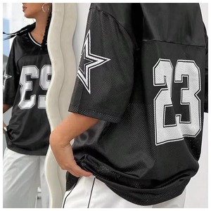 Maillot de sport respirant 100 % polyester à col en V, idéal pour l'automne, anti-humidité, durable, pour l'entraînement et les activités de plein air - Product Image 3