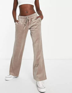 2026 High Quality Flare Stacked Loose <b>Working</b> Oversized Velvet Velour <b>Pant</b> <b>Black</b> Color <b>Men</b> Casual Outdoor Breathable Mid Waist - Product Image 1