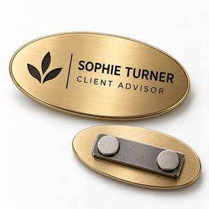 Placa de Identificación Personalizada para Camareros, Etiqueta de Nombre de Metal para Personal, Logotipo de Restaurante Personalizado, Fabricante OEM - Product Image 2