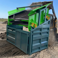 Machine de criblage de sol robuste SL-VS70, crible vibrant portable à double étage pour la séparation du sol, du compost et du sable