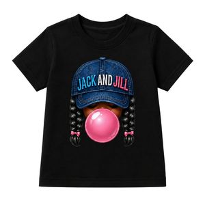เสื้อยืดแขนสั้นลายกราฟิกสีดำสำหรับเด็กวัยหัดเดิน พร้อมหมวกแก๊ป และเสื้อยืดคอกลมพิมพ์ลายฟองสบู่ สวมใส่สบาย น้ำหนักเบา เหมาะสำหรับทุกวัน แฟชั่นสำหรับเด็กผู้ชาย - Product Image 1
