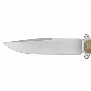 Fixed Blade Hunting Knives with Satin Silver Clip Point Blade and Textured Tan Handle for <b>Outdoor</b> Camping Bushcraft and Field - Product Image 2